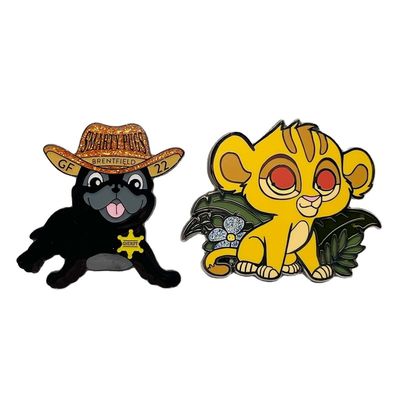 Manufacture Customized Cute Animal Pin Metal Badge Custom Cat Hard Enamel Pin
