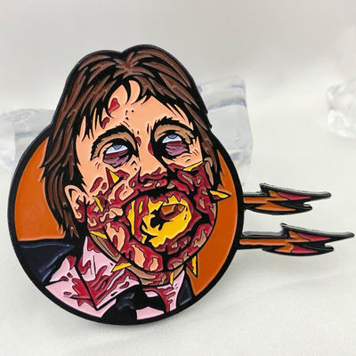 custom metal crafts wholesale anime logo glitter pins badge metal lapel soft hard enamel pins