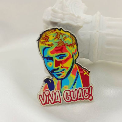 custom metal crafts wholesale anime logo glitter pins badge metal lapel soft hard enamel pins