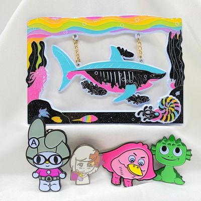 Wholesale Brooch Bulk Custom Round Soft Hard Enamel Metal Magnet Badge Lapel Pin With Backing Card