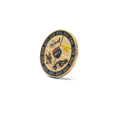 Gold Souvenir Custom Made Commemorative Coins Round  Collecting Challenge Coins