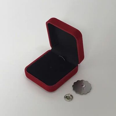 Small square  Hard Gift Packaging Box Lapel Pins Packing Velvet Box