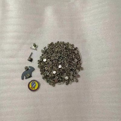 Silver Gold Customized Butterfly Pin Backs Corporate Polished Tie Tacks Pin