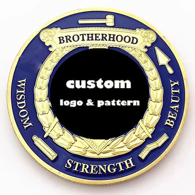 Custom  Your Own Logo Enamel Coins Collections 2d 3D Double Side Brass Silver Challenge Gold Coin