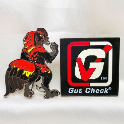 Dyed Black Metal Custom Lapel Pins UV Printing Cartoon Enamel Pins