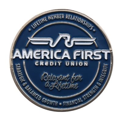1/2 Inch - 4 Inch Custom Zinc Alloy Silver Dollar  3d Challenge Coins