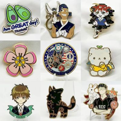 Custom Logo Metal Hard Enamel Badge Fashion Jersey Decorative Lapel Pins