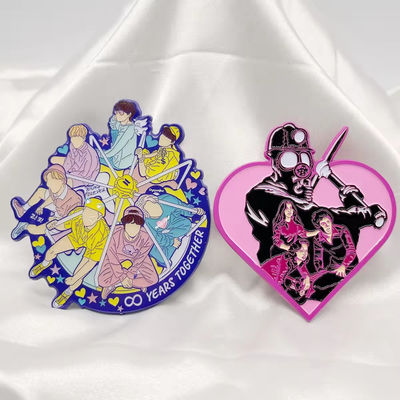 Creative Digital Printing  Custom Lapel Pins Metal Souvenirs Cartoon Hat Pins