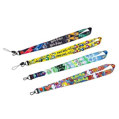 Wrist Lanyard Woven Embroidered Logo Fabric Strap Tag Keyring Nylon Polyester Lanyards Custom Motorcycle Keychains