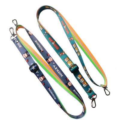 Wrist Lanyard Woven Embroidered Logo Fabric Strap Tag Keyring Nylon Polyester Lanyards Custom Motorcycle Keychains