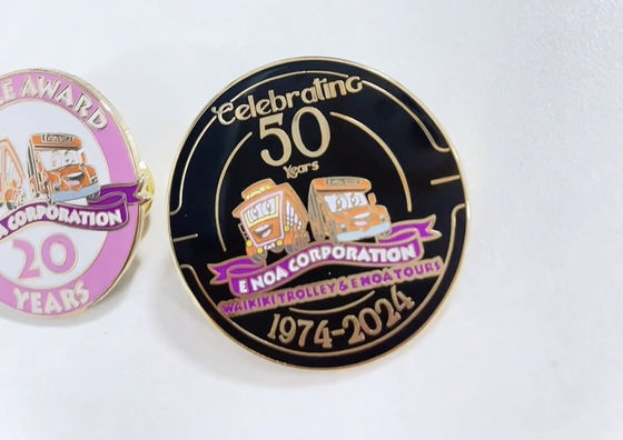 Plated Metal Crafts Customized Hard Enamel Lapel Pin Business Gifts Metal Logo Design Pins For Clothes