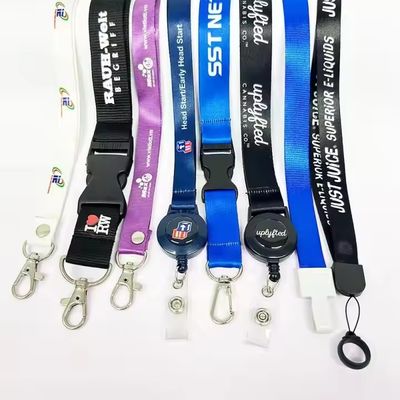 kopen Custom Logo Polyester Lanyard Neck Strap with Silkscreen Printing for Keychain and ID Cards online manufacture