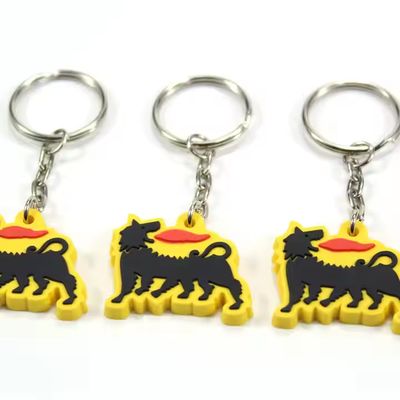 kopen Fabriek Groothandel PVC Cartoon Dieren Custom Rubber 2D Soft Design Sleutelhanger Custom Keyring online manufacture