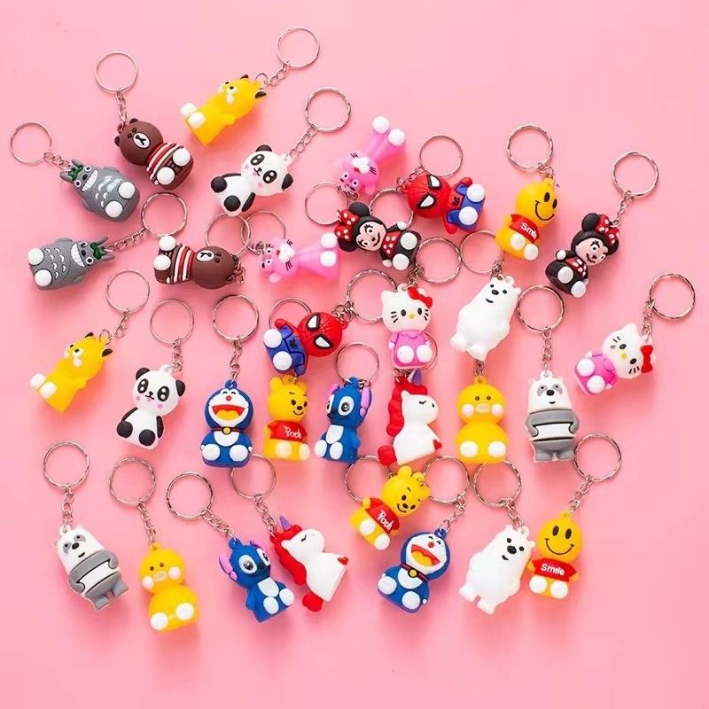Custom Metal Rubber Key Chain Health Positive Reminder Hard Enamel Keychain