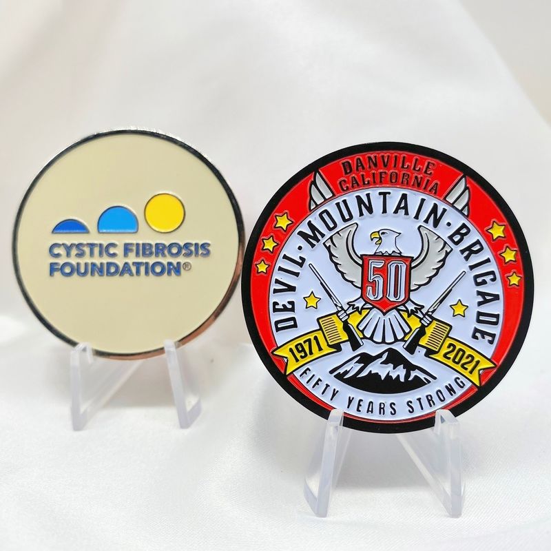 Gold Souvenir Custom Made Commemorative Coins Round  Collecting Challenge Coins