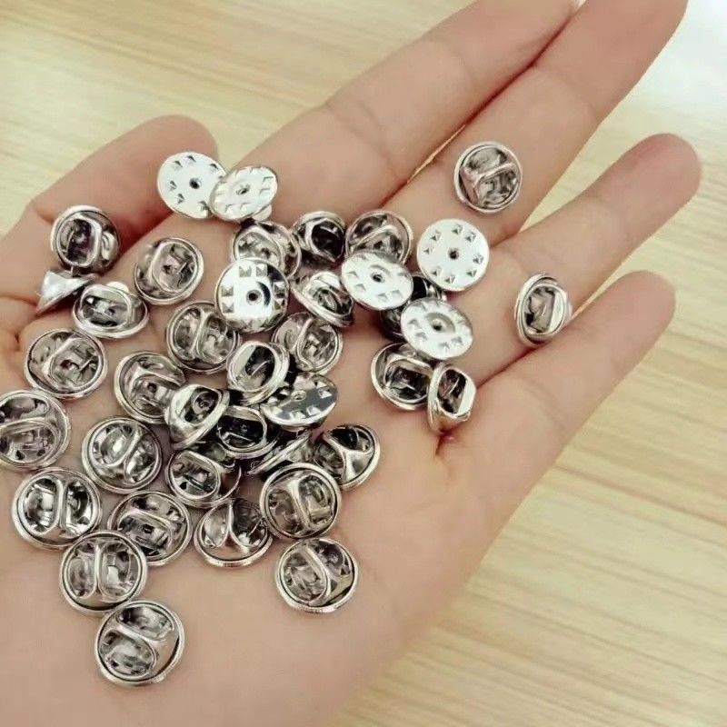 No Tools Silver Clutch Back Pin Clutch Metal Pin Back Locking