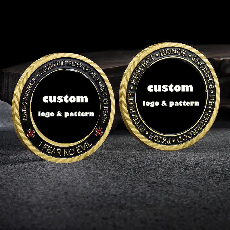 Round Custom Bronze Coins Customized Size Personalized Gold Coins