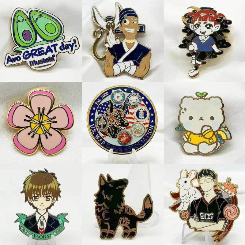 Custom Logo Metal Hard Enamel Badge Fashion Jersey Decorative Lapel Pins