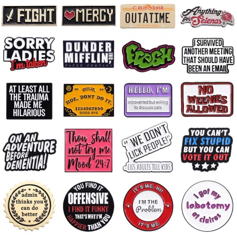 Polishing / Plating Process Custom Anime Pin Enamel Charms Dyed Custom Pins Metal Logo Badges Hard Enamel Pin Badge