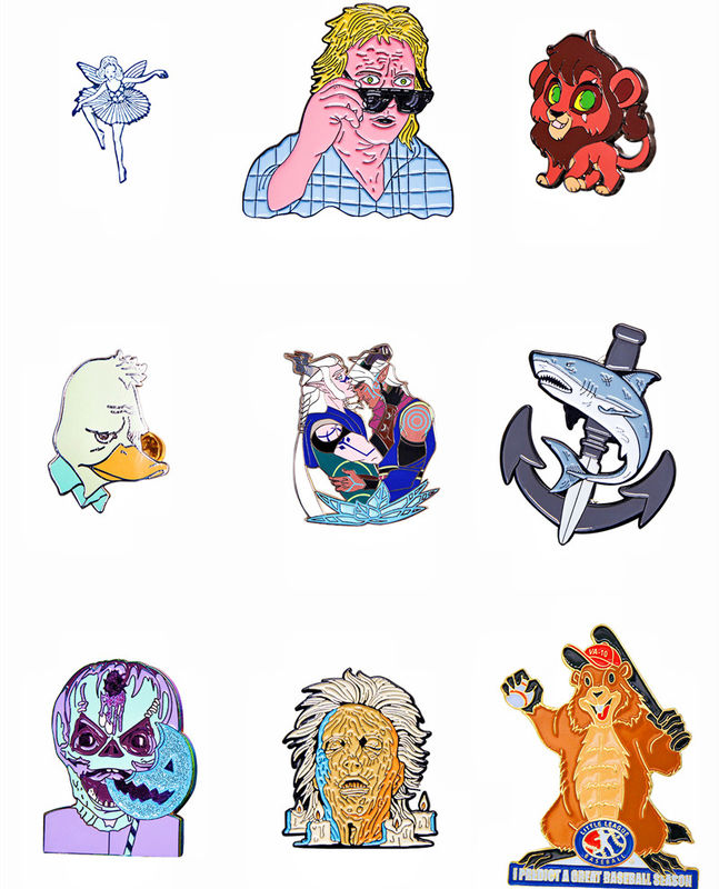 Custom Soft Enamel Pin with Glitter Metal Badge for Anime & Cartoon