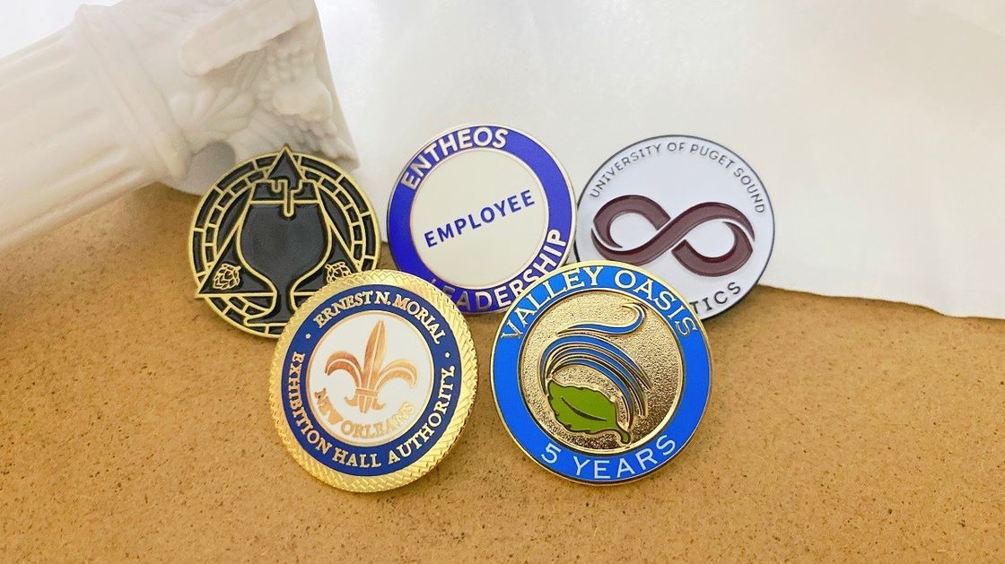 Round Metal Pins For Clothes Enamel Pin Badges Customized Metal Pins For Clothes