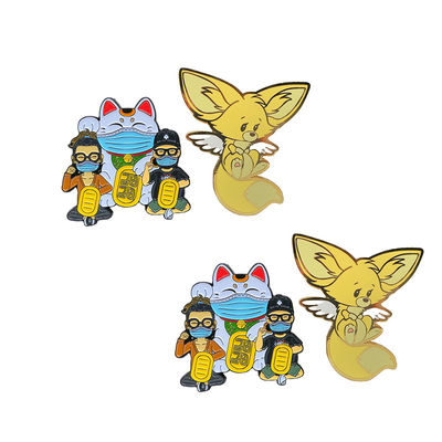 Casting Cartoon Custom Gold Lapel Pins Metalen Emaillepins