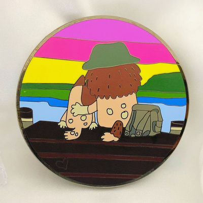 maatwerk metalen ambachten groothandel anime logo glitter pinnen badge metalen lapel zachte harde glazuur pinnen