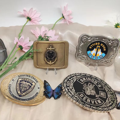 Alloy Automatic Belt Buckle Zink Alloy Copper Custom Logo Buckle Voor Ratchet