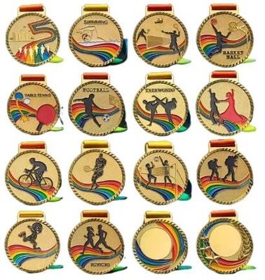 Letterpress Print Custom Football medailles Generieke lasergravering Martial Arts Judo medailles