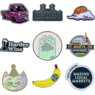 Hoed Kraag Kleding Badge Logo Custom Metal Pins Badge Cartoon Animal Character Lapel Pin Enamel Pin