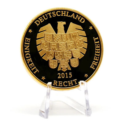 Goudgegooide souvenirmunten Zilvergeplatte Eagle Liberty Metalen op maat gemaakte gouden munten