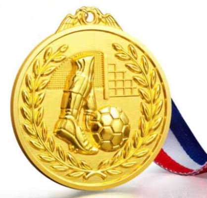 2D 3D goud zilver koper voetbal metaal ambachten voor sport thema aangepaste medailles van de klant grootte