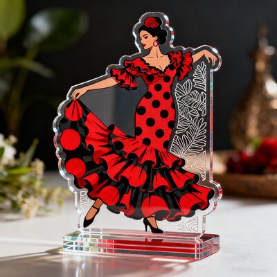 Custom Double-sided Acrylic Stand Transparent Rotating Plaque Clear Acrylic Standee Humanoid Character Desktop Ornament Gif