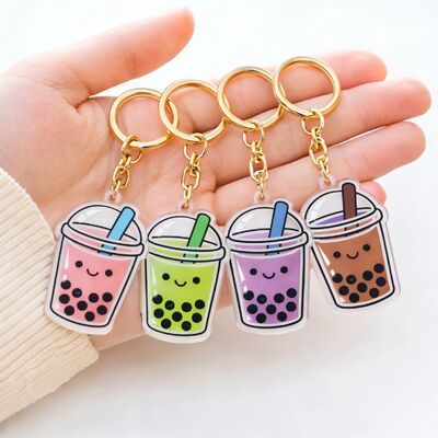 Wholesales Holographic Keychain Lenticular Acrylic Key Chain Custom Key Ring Acrylic Charms Custom Acrylic Keychain