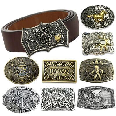 Western Custom Belt Buckle in zinklegering met aangepaste vorm en 3 