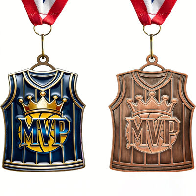 Goede prijs. Premium messing- en koperen voetbalmedailles dienen als hoogwaardige prijzen voor sportevenementen. online