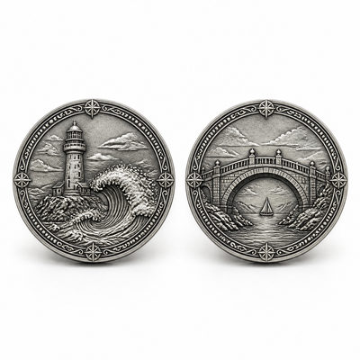 Goede prijs. Custom Zinklegering Challenge Coins met een diameter van 6-8 cm en vergulding voor zakelijke erkenning online