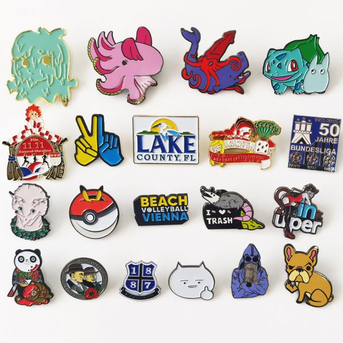 Custom Bulk Metal Cute Cartoons Anime Lapel Pin Badge Soft Hard Enamel Pins met Custom Logo Design 1