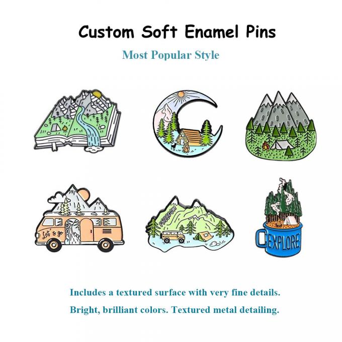 Custom Bulk Metal Cute Cartoons Anime Lapel Pin Badge Soft Hard Enamel Pins met Custom Logo Design 3
