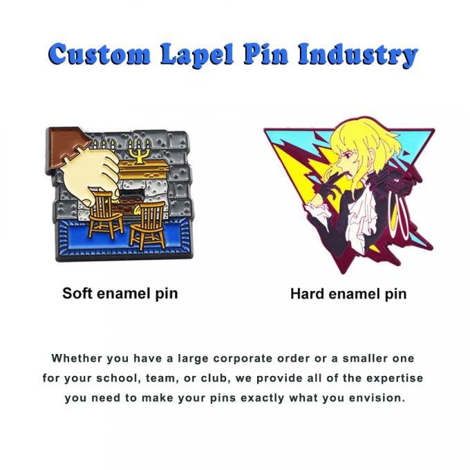Custom Bulk Metal Cute Cartoons Anime Lapel Pin Badge Soft Hard Enamel Pins met Custom Logo Design 4
