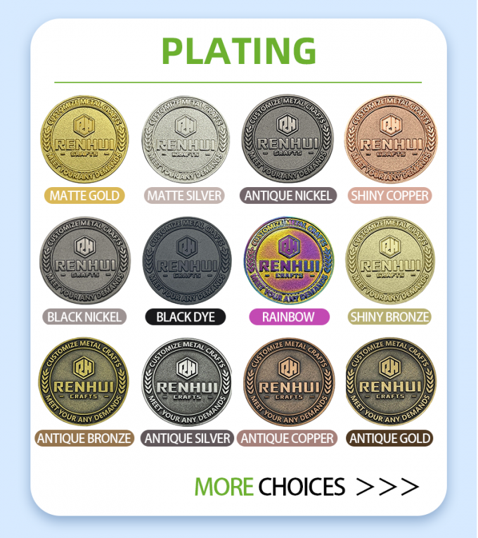 Souvenir gepersonaliseerde fabrikanten antieke zinklegering herdenkingsstuk koper messing houder metaal zilver goud aangepaste uitdagingsmunt 5