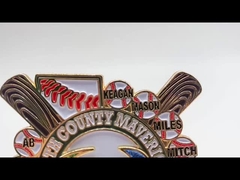 Aangepaste metalen zachte glazuur glitter honkbalspinner lapel pins
