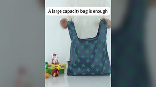 Gelory Eco-vriendelijke gerecyclede ripstop polyester boodschappentassen Herbruikbare opvouwbare boodschappentassen