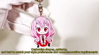 Aangepaste acryl sleutelhanger ontwerp uw eigen