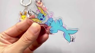 Aangepaste helder acryl sleutelhanger logo Cartoon glitter epoxy sleutelhanger charme plastic sleutelhanger anime Acry